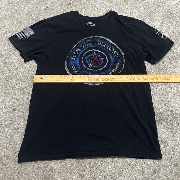 Grunt Style 100% Full Blooded A Kicking Proud American Tee Size XL - Picture 3 of 5